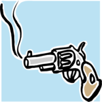 Gun - Smoking 1 Clip Art