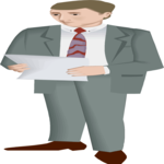 Businessman Reading 2 Clip Art