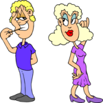 Flirting 2 Clip Art