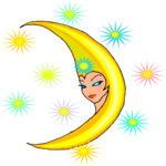 Moon & Stars 10 Clip Art