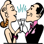 Couple Drinking 1 Clip Art