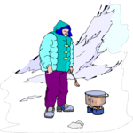 Mountain Climber Cooking Clip Art