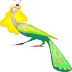 Peacock Woman 2 Clip Art