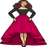 Woman in Dress 81 Clip Art