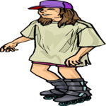 In-Line Skating 44 Clip Art