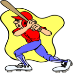 Baseball - Batter 36 Clip Art