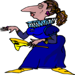 Woman with Mask Clip Art