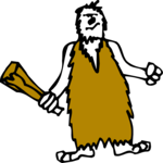 Cave Man 03 Clip Art