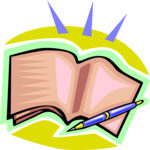 Book & Pen 1 Clip Art