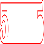 Number Frame 5 Clip Art