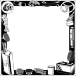 Auto Parts Frame 2 Clip Art