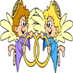 Angels with Rings Clip Art