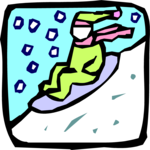 Sledding 03 Clip Art