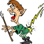 Elf - Zapped Clip Art