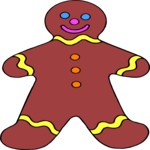 Ginger Bread Boy 09 Clip Art