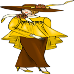 Woman Wearing Hat 19 Clip Art