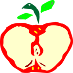 Apple - Half 4 Clip Art