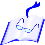 Book & Glasses Clip Art