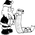 Santa with List 04 Clip Art