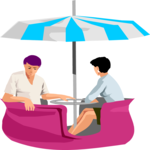 Couple on Carnival Ride Clip Art