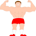 Body Builder 09 Clip Art