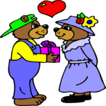 Bears in Love 1 Clip Art