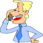 On Phone 23 Clip Art