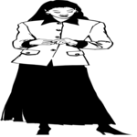 Woman in Business Dress 1 Clip Art