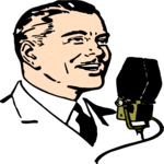 Radio Announcer 2 Clip Art