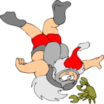 Santa Scuba Diving 1 Clip Art