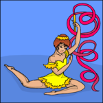 Gymnastics - Rhythmic 2 Clip Art