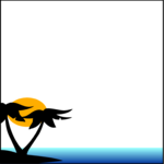 Beach Scene Frame Clip Art