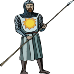 Guard with Spear 1 Clip Art