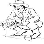 Prospector Panning Clip Art