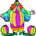 Clown with Balls 2 Clip Art