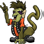 Monkey - Rock Star Clip Art