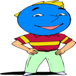 Blue Head Proud Clip Art