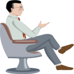 Businessman Sitting 2 Clip Art