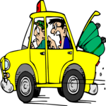 Taxi - Late Clip Art