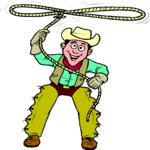 Cowboy with Lasso 6 Clip Art