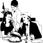 Couple Dining 08 Clip Art