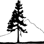Tree & Mountain Clip Art