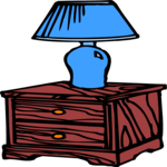 Side Table & Lamp Clip Art