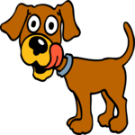 Dog Licking Clip Art