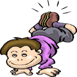 Boy Kicking Heels Clip Art