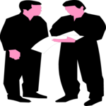 Businessmen Discussing Clip Art