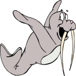 Walrus Diving Clip Art