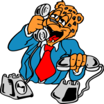 On Phones - Cheetah Clip Art