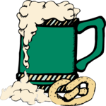 Beer Mug & Pretzel Clip Art
