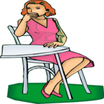 Woman Sitting 16 Clip Art